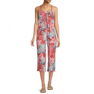No Boundaries Tropical Print Jumpsuit